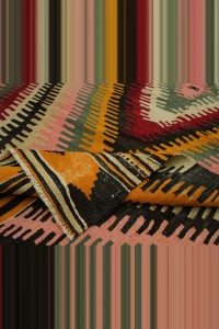 5x10 Finger Pattern Pink Afyon Kilim Rug  154,308 - Turkish Kilim Rug  $i