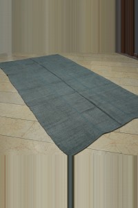 5x10 Overdye Gray Hemp Kilim Rug 155,302 - Turkish Hemp Rug $i