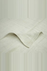 5x10 Plain White Hemp Kilim Rug 154,312 - Turkish Hemp Rug $i