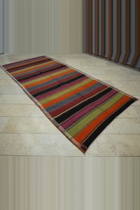 5x11 Colorful Stripe Turkish Kilim Rug 162,348 - Turkish Kilim Rug $i