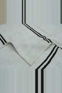 5x11 Dark Brown And White Hemp Rug 152,335 - Turkish Hemp Rug $i