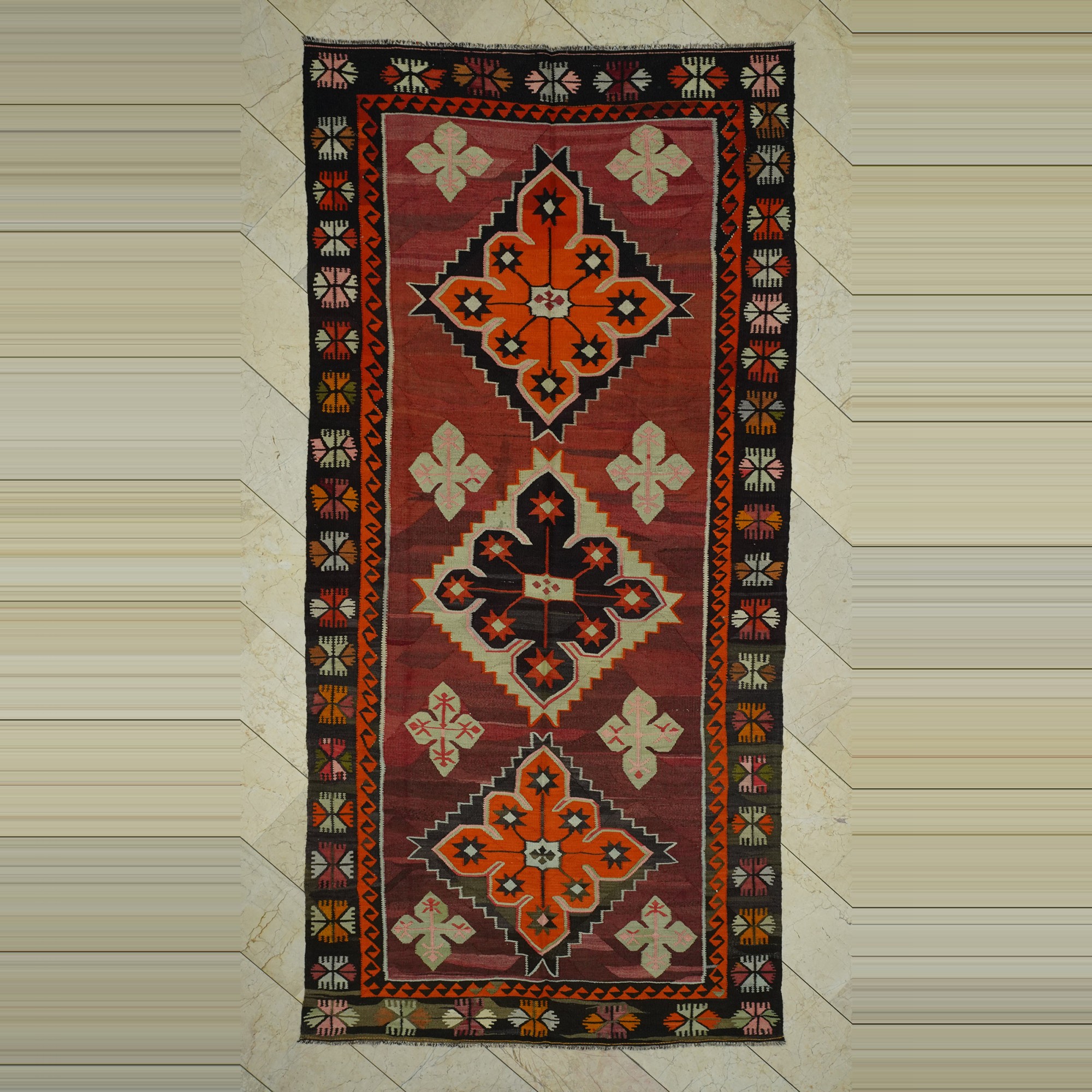 5x11 Semi Old Kars Kilim Rug 161,340 - Turkish Kilim Rug