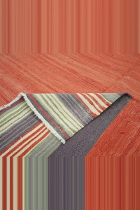 5x6.4 Red Gordes Flat Weave Rug. 148,194 - Turkish Kilim Rug  $i