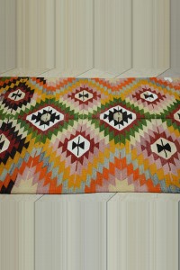 5x8.5 Old Turkish Denizli Kilim Rug 149,260 - Turkish Kilim Rug $i