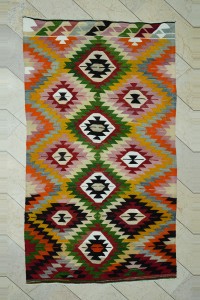5x8.5 Old Turkish Denizli Kilim Rug 149,260 - Turkish Kilim Rug $i