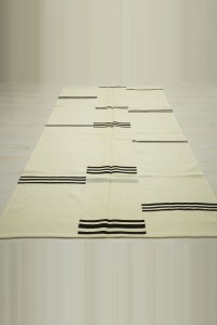 5x8 Broken Striped Wool Flat Weave Modern Rug 145,250 - Turkish Natural Rug $i
