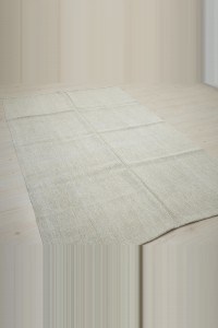 5x8 Palain Off White Organic Hemp Kilim Rug 159,253 - Turkish Hemp Rug $i