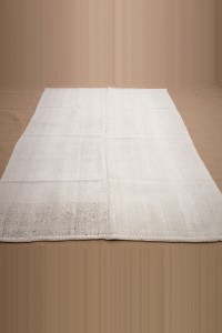 5x8 White Hemp Kilim Rug. 160,230 - Turkish Hemp Rug $i