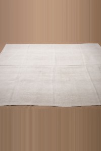 5x8 White Hemp Kilim Rug. 160,230 - Turkish Hemp Rug $i