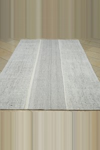 5x9 Cotton Kilim Rug. 158,263 - Grey Turkish Rug $i