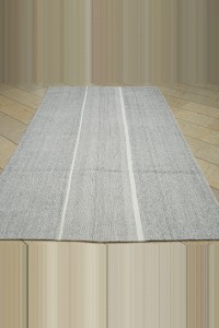 5x9 Minimalist Decor Gray Kilim Rug. 161,282 - Grey Turkish Rug  $i