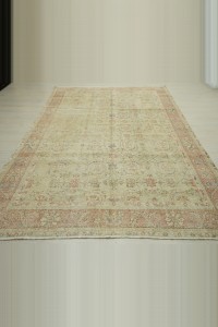 6.4x10 Vintage Oushak Carpet Rug. 194,305 - Oushak Rug $i