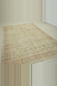 6.4x10 Vintage Oushak Carpet Rug. 194,305 - Oushak Rug $i