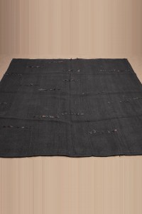 6,4x7,5 Overdye Black Hemp Rug 194,230 - Turkish Hemp Rug $i