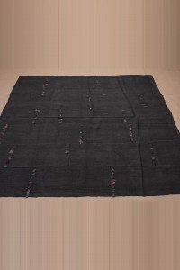 6,4x7,5 Overdye Black Hemp Rug 194,230 - Turkish Hemp Rug $i