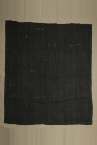 Turkish Hemp Rug 6,4x7,5 Overdye Black Hemp Rug 194,230