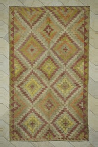 Turkish Kilim Rug 6.5x10 Brown Oushak Cicim Kilim Rug. 194,320