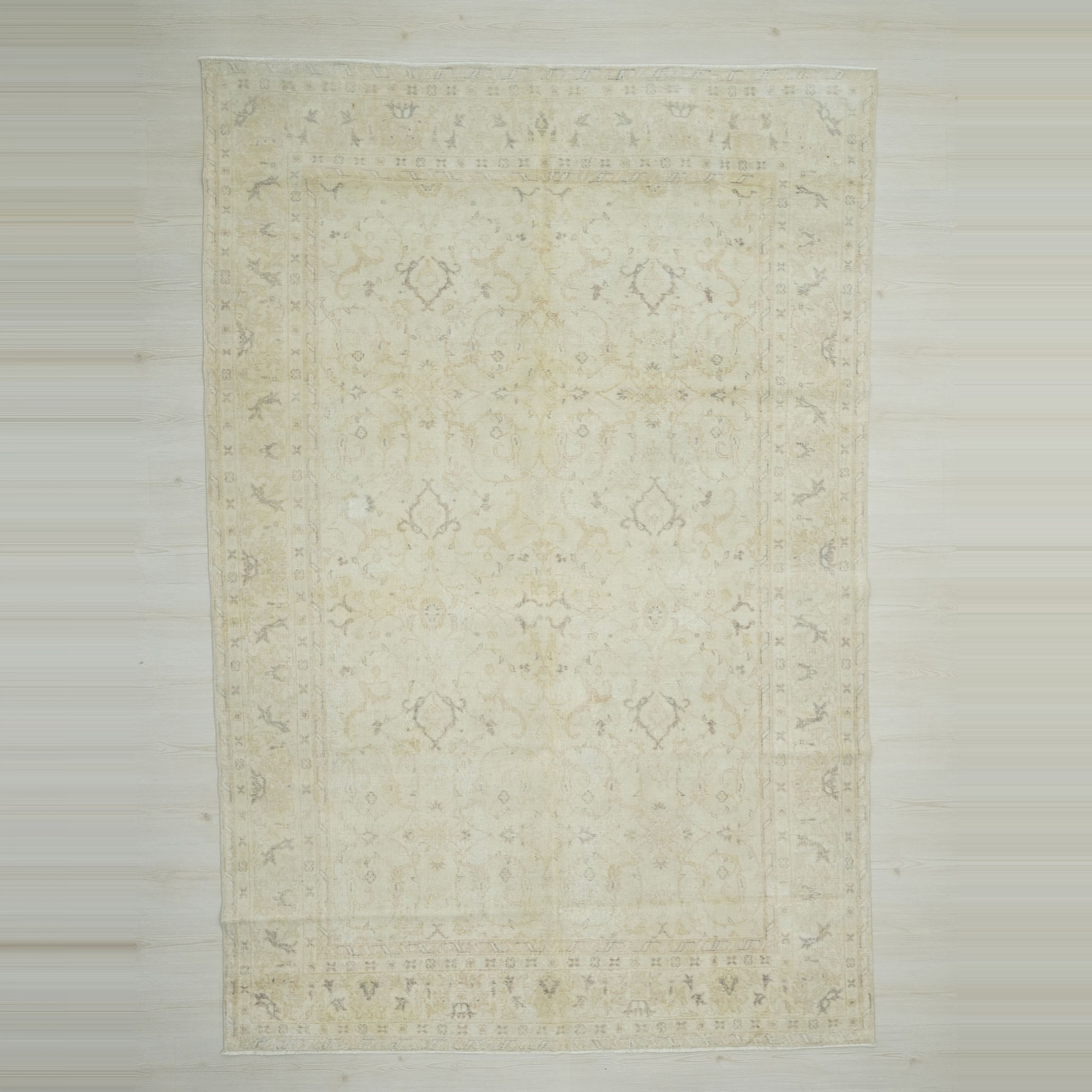 6.5x10 Persian Pattern Vintage Oushak Rug. 200,296 - Turkish Carpet Rug