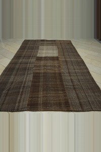 6.5x11.5 Natural Brown Mazandaran Kilim Rug 198,354 - Turkish Natural Rug $i