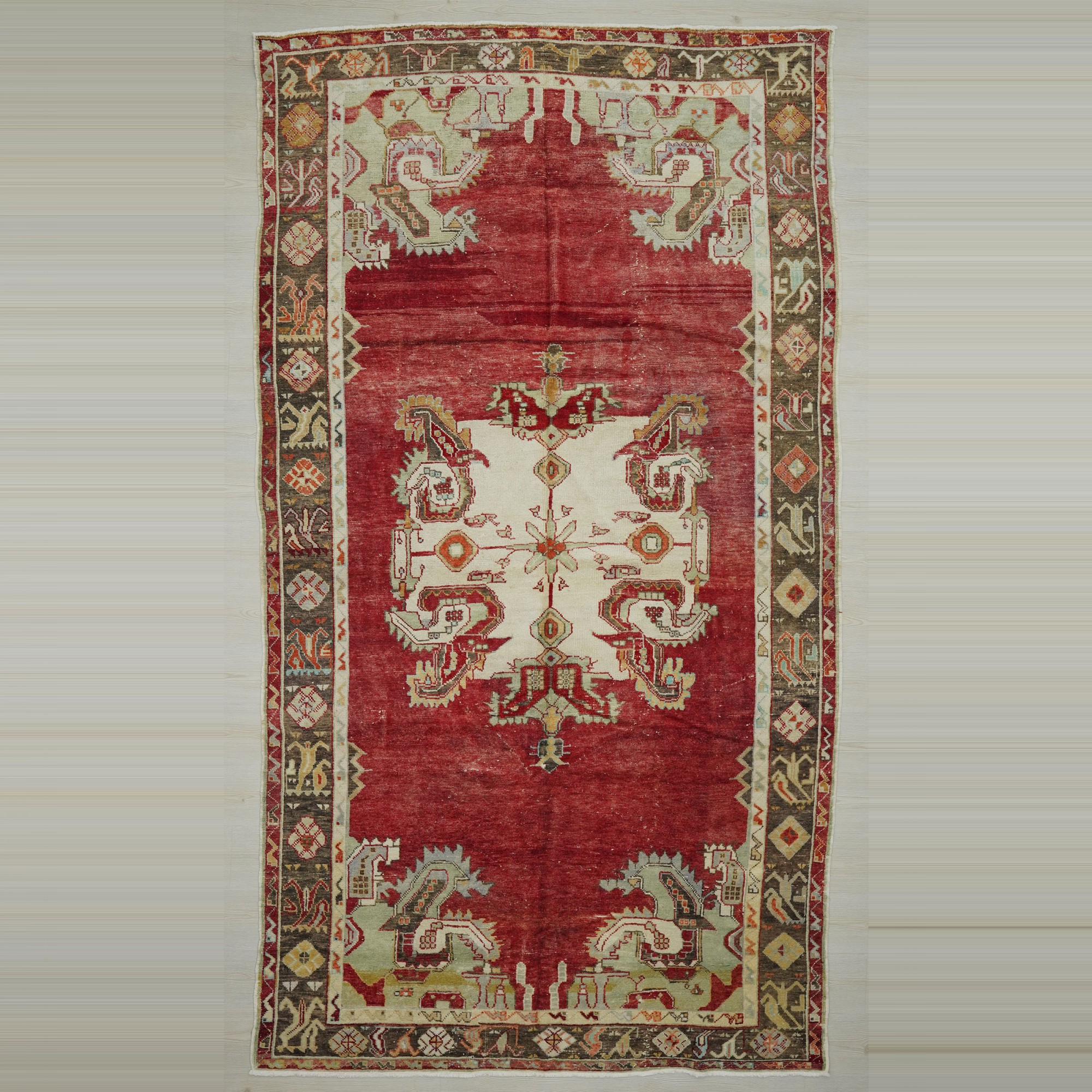 6.5x11.5 Old Denizli Çal Carpet Rug 193x342 - Turkish Carpet Rug