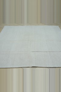 6.5x7 Square Size Plain White Hemp Rug 193,210 - Turkish Hemp Rug $i