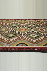 6.5x9 Green Old Turkish Manisa Kula Kilim Rug. 197,272 - Turkish Kilim Rug  $i