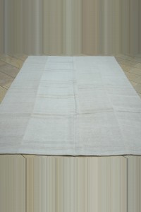 6.5x9 Modern Stripe Hemp Kilim Rug 194,278 - Turkish Hemp Rug $i