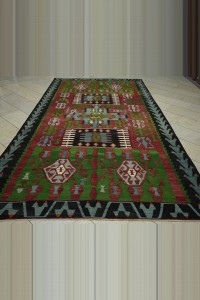 6.6x12 Large Colorful Old Turkish Kilim Rug 202,358 - Turkish Kilim Rug $i