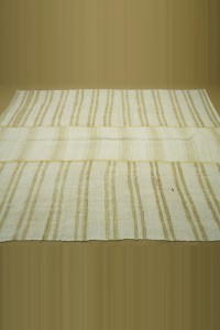 6.6x8.6 Stripe Pattern Hemp Kilim Rug 198,263 - Turkish Hemp Rug  $i
