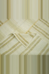 6.6x8.6 Stripe Pattern Hemp Kilim Rug 198,263 - Turkish Hemp Rug  $i
