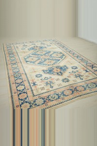 6.6x9.9 Wool Vintage Oushak Rug 203,300 - Oushak Rug $i