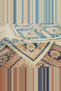 6.6x9.9 Wool Vintage Oushak Rug 203,300 - Oushak Rug $i