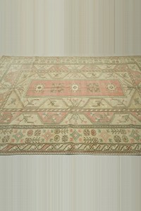 6.6x9 Wool Vintage Turkish Carpet Rug. 196,266 - Oushak Rug $i