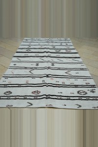 6X10.5 Primitive Stripe Pattern Hemp Rug 170,320 - Turkish Hemp Rug $i