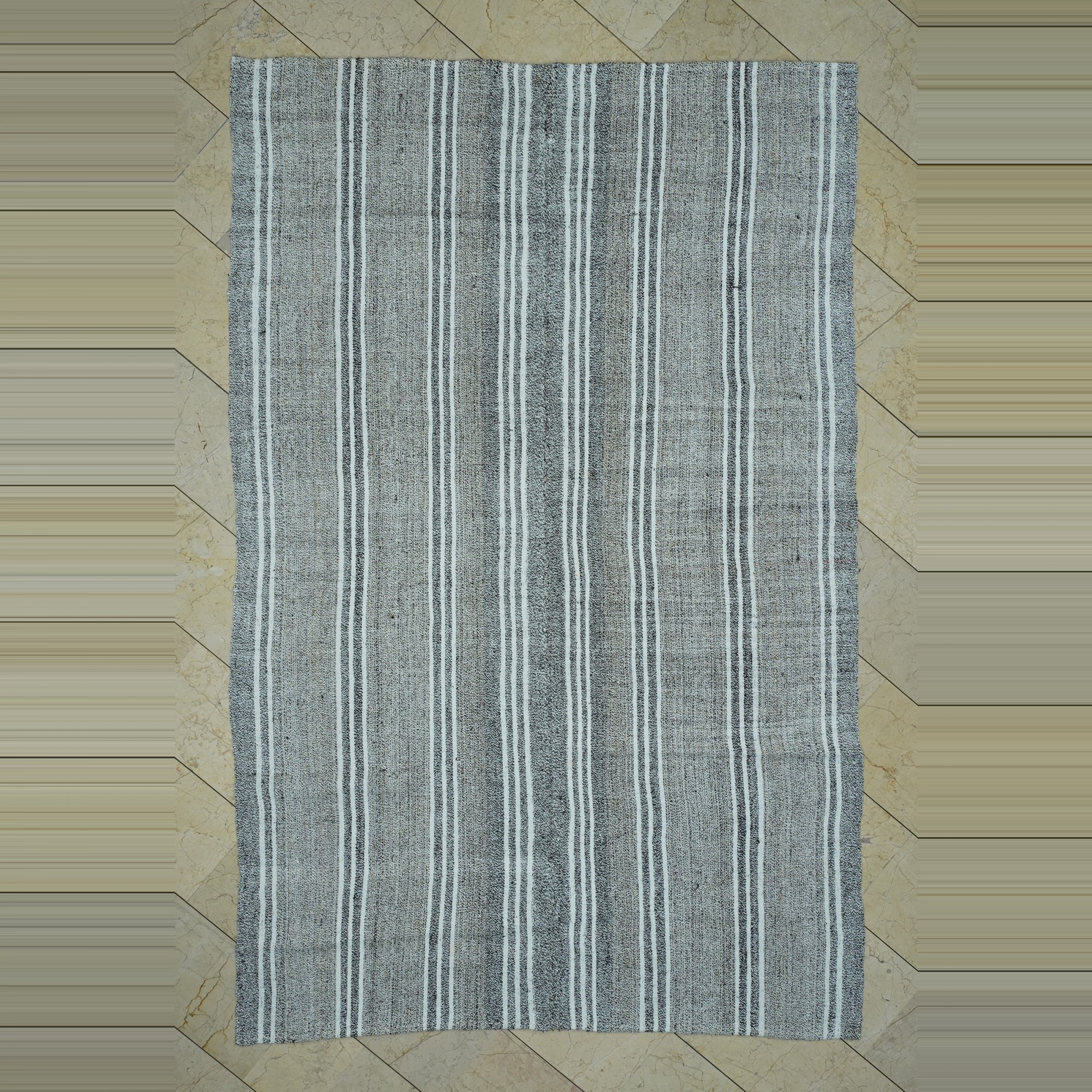 6x10 Feet Turkish Grey Area Rug 186,289 - Grey Turkish Rug