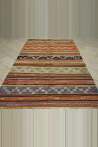 6x10 Minimalist Decor Stripe Kilim Rug 168,300 - Turkish Kilim Rug  $i