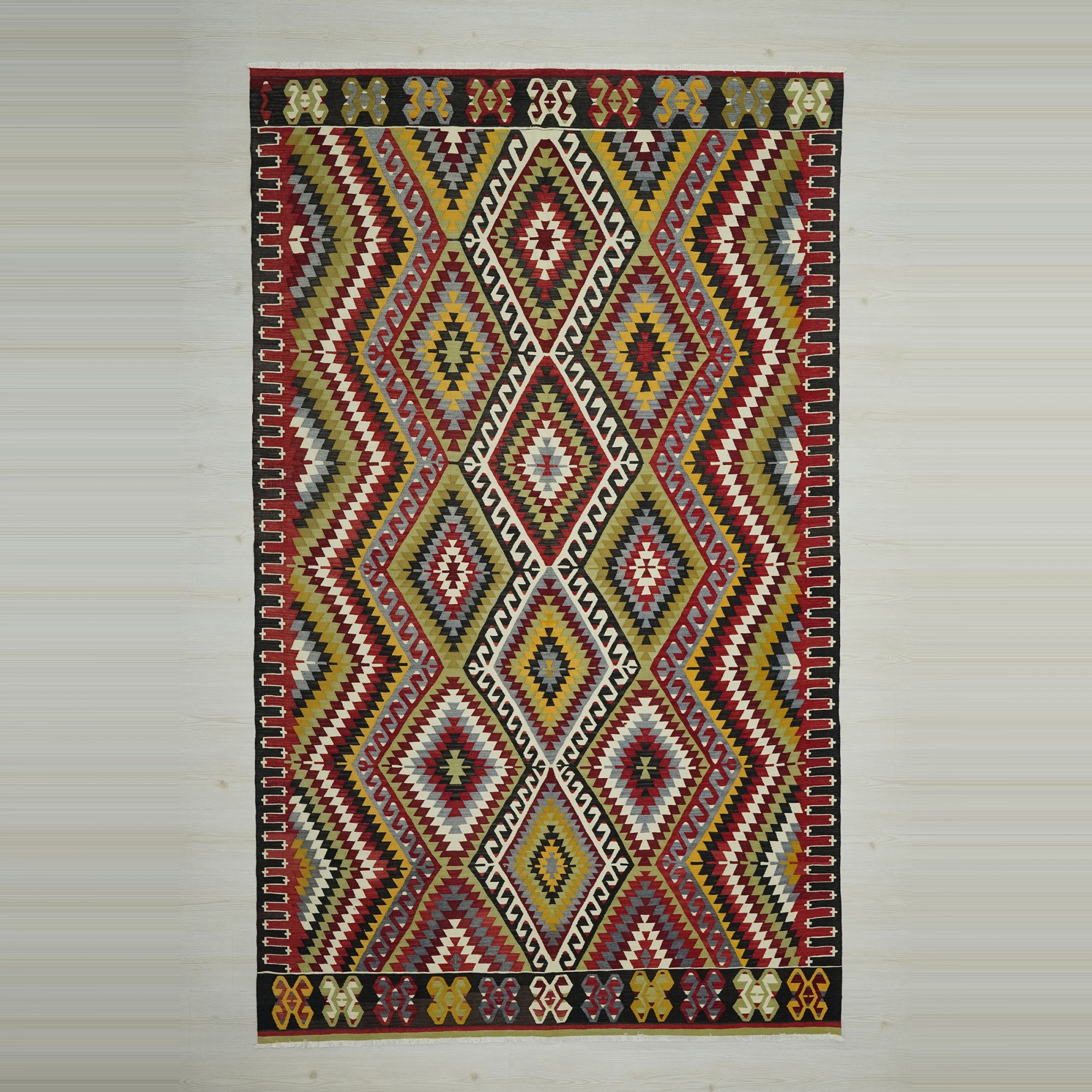 6x10 Old Sun Faded Esme Kilim Rug 190,313 - Turkish Kilim Rug