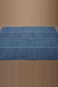 6x10 Ovedye Blue Hemp Kilim Rug. 193,307 - Turkish Hemp Rug  $i