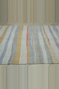 6x10 Primitive Stripe Pattern Organic Hemp Rug 184,298 - Turkish Hemp Rug $i