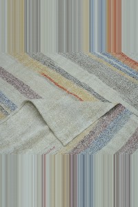 6x10 Primitive Stripe Pattern Organic Hemp Rug 184,298 - Turkish Hemp Rug $i