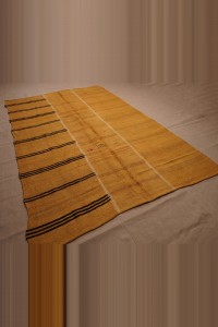6x10 Saffron Overdye Hemp Kilim Rug. 192,304 - Turkish Hemp Rug $i