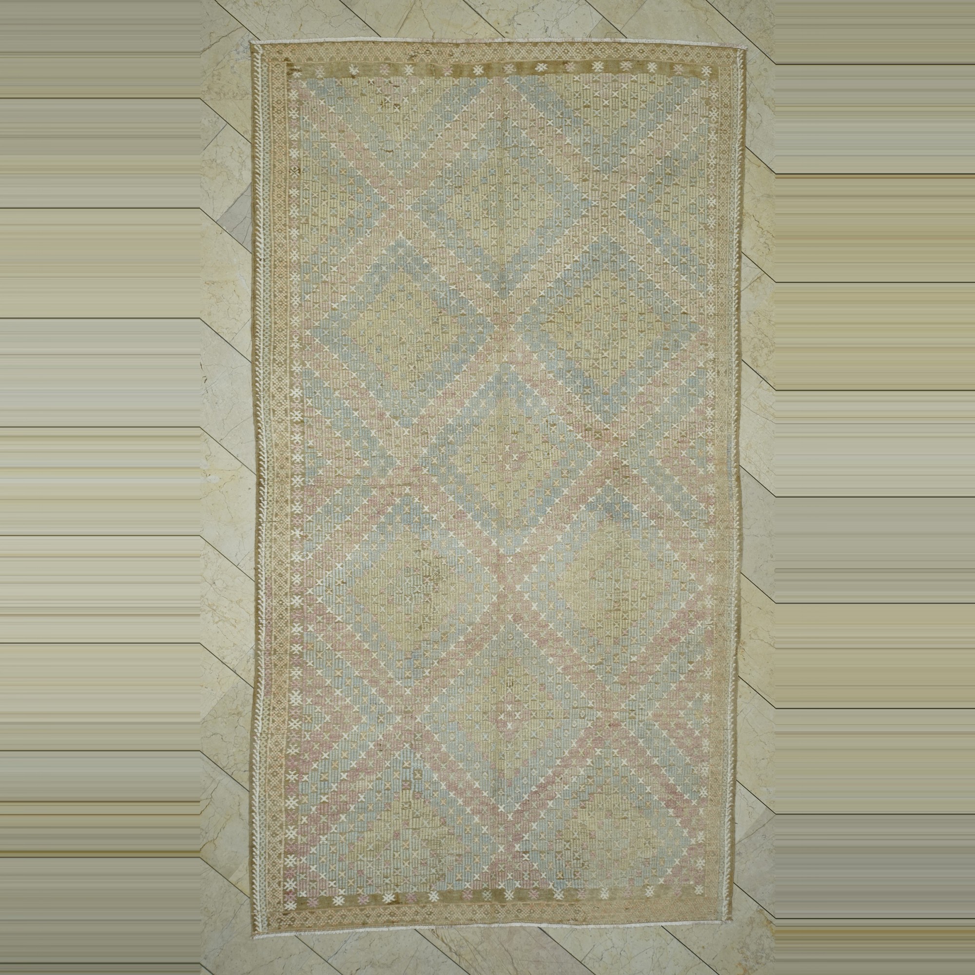 6x11 Brown Oushak Cicim Kilim Rug. 185,335 - Turkish Kilim Rug