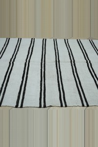 6x11 Dark Brown And White Organic Hemp Rug 182,321 - Turkish Hemp Rug $i