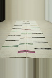 6x11 Minimalist Stripe Hemp Kilim Rug 168,338 - Turkish Hemp Rug $i