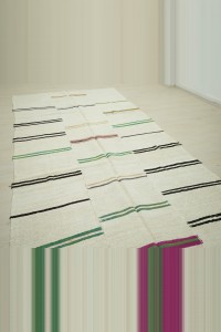 6x11 Minimalist Stripe Hemp Kilim Rug 168,338 - Turkish Hemp Rug $i