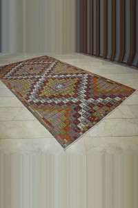 6x11 Old Embroidered Turkish Cicim Kilim Rug 184,332 - Turkish Kilim Rug $i