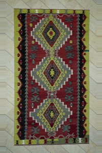 6x11 Old Turkish Colorful Kilim Rug 192,346 - Turkish Kilim Rug $i
