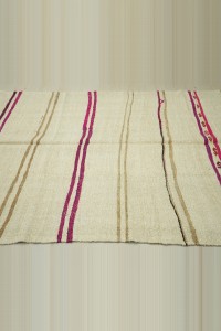 6x11 Pink Stripe Hemp Kilim Rug 161,317 - Turkish Hemp Rug $i