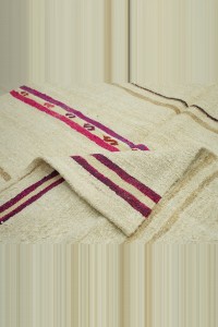 6x11 Pink Stripe Hemp Kilim Rug 161,317 - Turkish Hemp Rug $i