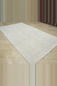 6x11 Small Red Stripe White Turkish Rag Rug 180,340 - Grey Turkish Rug  $i